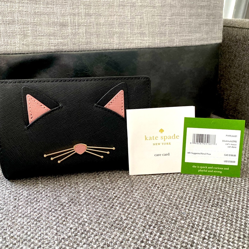Kate Spade Dara Black Cat Wallet